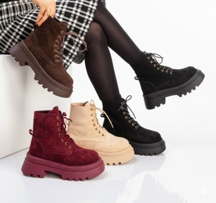 بوت شتوي كاجوال نسائي بألوان متعددة | بوت شمواه بنعل سميك (Chunky Sole)