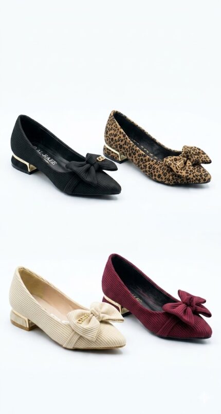 مجموعة أحذية فيونكة المخمل الراقية من Madyos