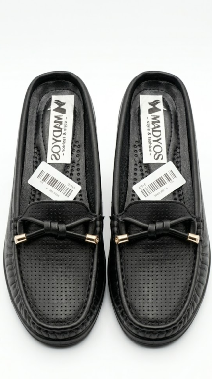 Alternative view of سابو "لايت كومفورت" الطبي – أسود جلد مخرم بنعل بروتان